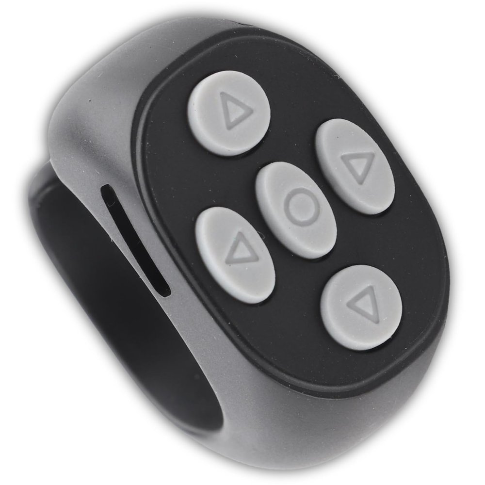 App Page Turner, 10m 32.8ft Bluetooths Ring Remote Control, Remote Scrolling Ring Clicker for Phone Pad Camera Remote Shutter Selfie