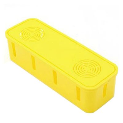 Cabilock Socket Organizer Box Creative Cable Storage for Home Office Yellow Efficiently Conceals Wires and Prevents Clutter for Safety and Aesthetics