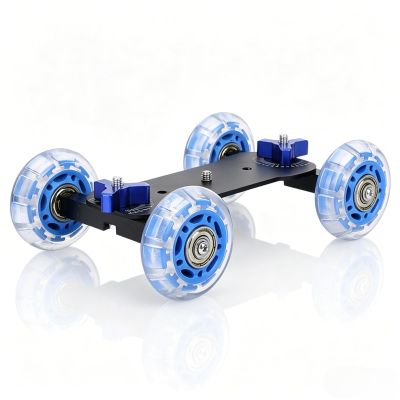 Camera Dolly Skater, Portable Camera Table Dolly Slider with 10kg Load Capacity Mini Desktop Roller Track Slider for DSLRs Video Camcorders