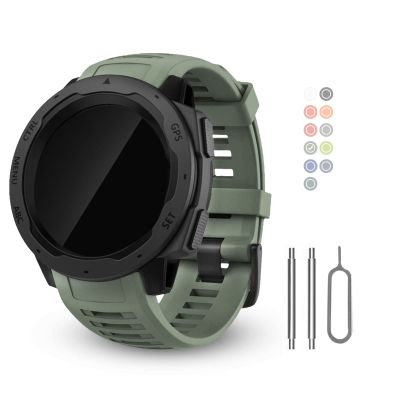 BaayCerrie for Garmin Instinct Watch Bands Replacement, Soft Silicone Strap Compatible with Garmin Instinct 2/ Solar/Tactical