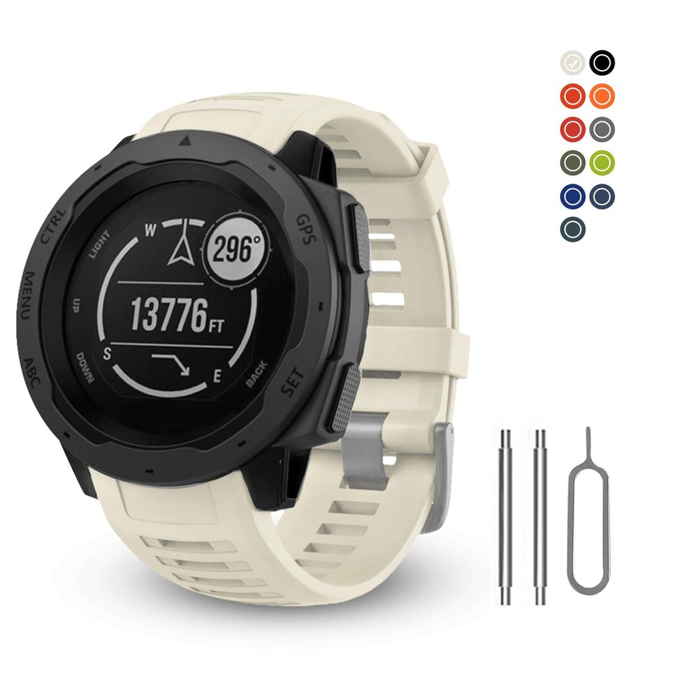 BaayCerrie for Garmin Instinct Watch Bands Replacement, Soft Silicone Strap Compatible with Garmin Instinct 2/ Solar/Tactical