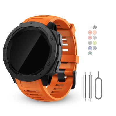 BaayCerrie for Garmin Instinct Watch Bands Replacement, Soft Silicone Strap Compatible with Garmin Instinct 2/ Solar/Tactical