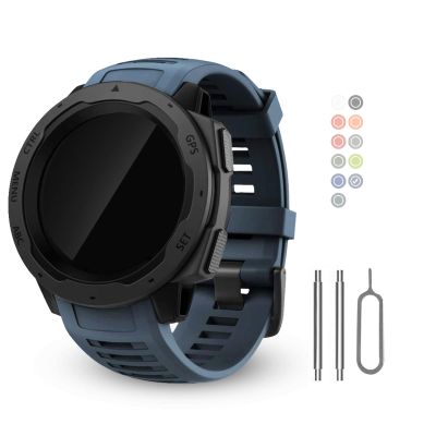 BaayCerrie for Garmin Instinct Watch Bands Replacement, Soft Silicone Strap Compatible with Garmin Instinct 2/ Solar/Tactical