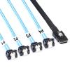 ADCAUDX 2Pack Mini-SAS to SATA-Cable 0.5M SFF-8087 to SATA 90 Degree Right Angle Forward Breakout Cable, SFF 8087 SAS Controller to Hard Driver (1.6FT) view 1