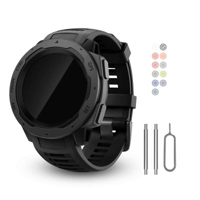 BaayCerrie for Garmin Instinct Watch Bands Replacement, Soft Silicone Strap Compatible with Garmin Instinct 2/ Solar/Tactical