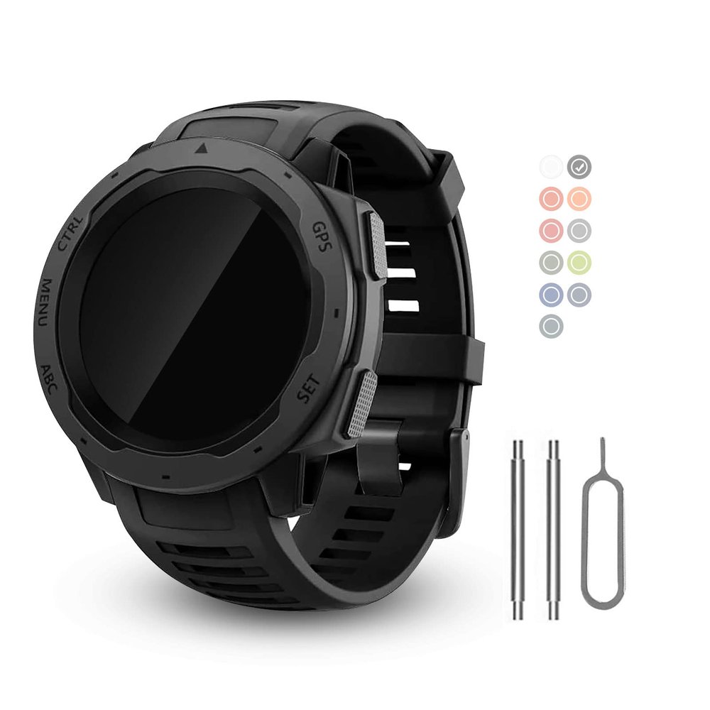 BaayCerrie for Garmin Instinct Watch Bands Replacement, Soft Silicone Strap Compatible with Garmin Instinct 2/ Solar/Tactical