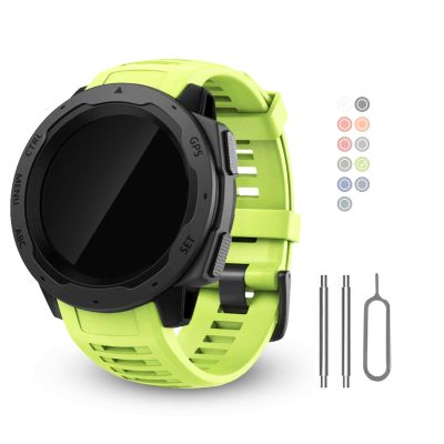 BaayCerrie for Garmin Instinct Watch Bands Replacement, Soft Silicone Strap Compatible with Garmin Instinct 2/ Solar/Tactical