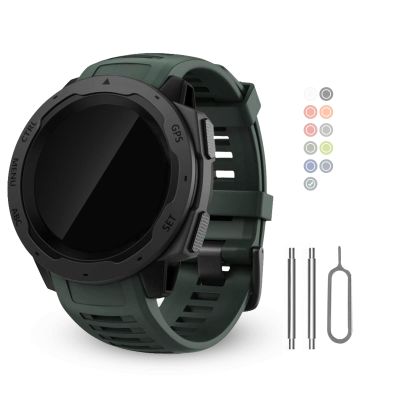 BaayCerrie for Garmin Instinct Watch Bands Replacement, Soft Silicone Strap Compatible with Garmin Instinct 2/ Solar/Tactical