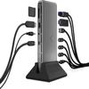 Brydge Stone Pro TB4 Thunderbolt 4 Docking Station-12 Ports, 90 Watts Charging, Dual 4K Monitors or Single 8K Output, 40GB/s Transfer Speed Windows 10 & 11, macOS 11.0 & ChromeOS Compatible, Charcoal view 1