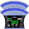 Maximm Cat 6 Ethernet Cable - 25 ft (50-Pack) - High-Speed LAN, Internet, Patch, Network Cable - UTP, 10Gbps, 550MHz Ethernet Cord - Blue view 1