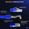 Maximm Cat 6 Ethernet Cable - 25 ft (50-Pack) - High-Speed LAN, Internet, Patch, Network Cable - UTP, 10Gbps, 550MHz Ethernet Cord - Blue view 3