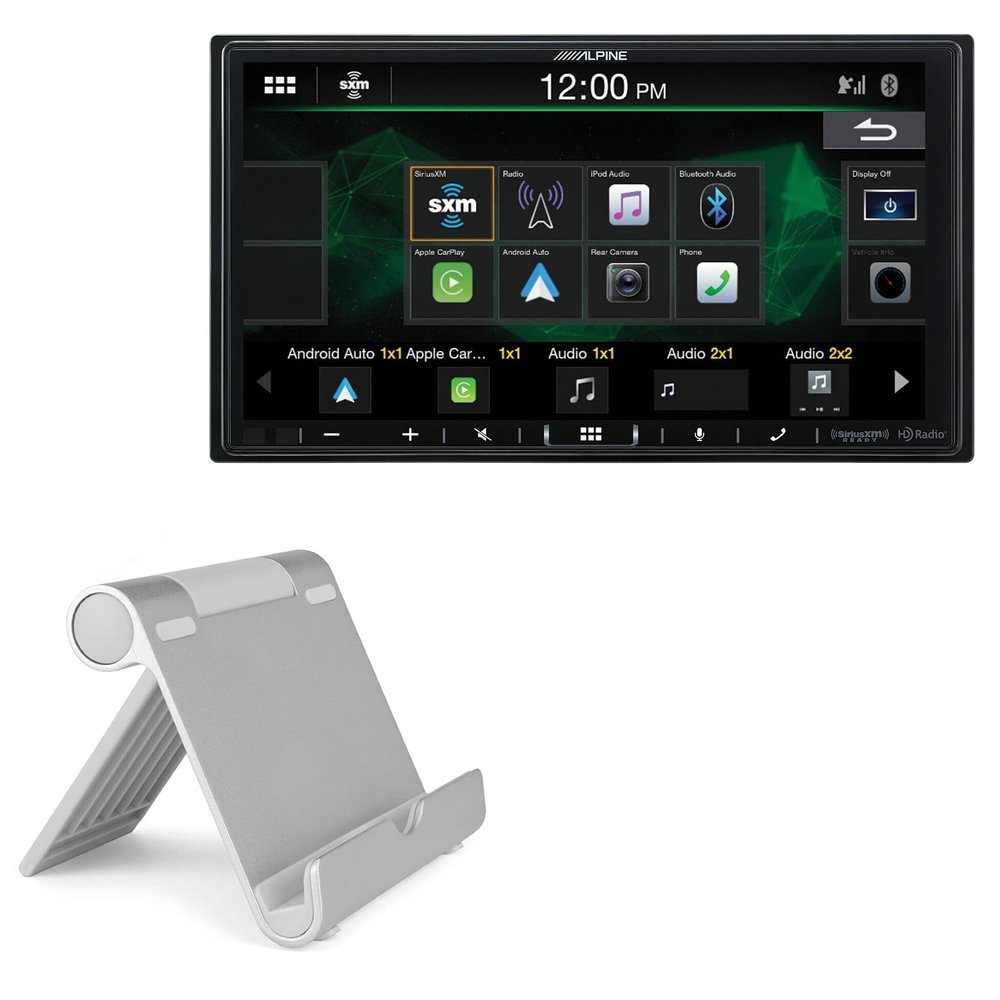BoxWave Stand and Mount Compatible with Alpine I407-WRA-JK - VersaView Aluminum Stand, Portable, Multi Angle Viewing Sturdy