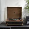 Arkrocket Huygens High Fidelity Bluetooth Record Player with Built-in Speakers Belt Drive Vinyl Turntable with Moving Magnet Cartridge, Bluetooth Input Output and Aux-in (Huygens Walnut) view 2