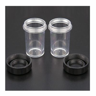 Microscope Accessories Kit Objective Lens Box Plastic Microscope Objective Lens Holder Box 45mm/60mm Protective Case RMS Thread Microscope Slides (Size : 2 PCS 60mm)