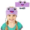 CozyPhones Kids Headphones, Headband Earphones for Children Baby & Toddlers 1-3, Stretchy & Comfy Travel Accessories - Purple Frog view 1