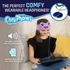 CozyPhones Kids Headphones, Headband Earphones for Children Baby & Toddlers 1-3, Stretchy & Comfy Travel Accessories - Purple Frog view 2