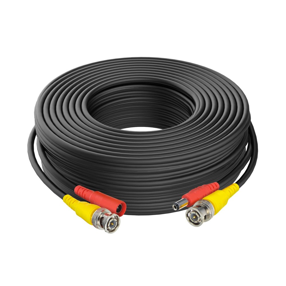 Aprelco 150ft Black BNC Video Power Wire Cord Compatible with Samsung Camera Cable SDS-P5080 SDS-P5082