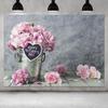 8x6FT Happy Mother's Day Backdrop Pink Carnation Gray Abstract Wood Background Thanks Mom Floral Backdrop Mothers Day Photo Booth Gratitude Theme Party Decorations view 2