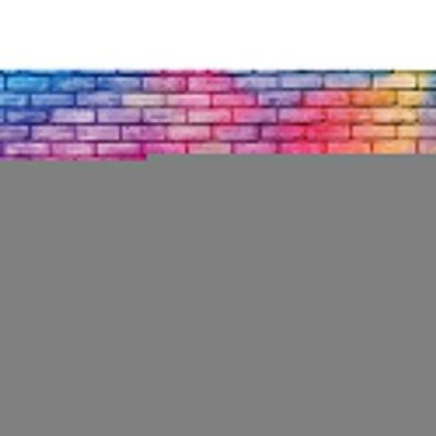 Laeacco 15x10ft Brick Wall Texture Backdrop, Colorful Watercolor Graffiti Painting Photography Background Dreamy Rainbow Backdrop for Birthday Party Supplies Kids Adult Portrait Photo Shoot,A