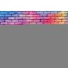 Laeacco 15x10ft Brick Wall Texture Backdrop, Colorful Watercolor Graffiti Painting Photography Background Dreamy Rainbow Backdrop for Birthday Party Supplies Kids Adult Portrait Photo Shoot,A view 1
