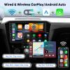 [2G+32G] 10.1 inch Android 11 Double Din Car Stereo with Wireless/Wired CarPlay and Android Auto, Touch Screen Android Radio with Mirror Link/1080P/EQ/WiFi/SWC/Bluetooth +AHD Backup Camera+MIC view 3