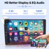 [2G+32G] 10.1 inch Android 11 Double Din Car Stereo with Wireless/Wired CarPlay and Android Auto, Touch Screen Android Radio with Mirror Link/1080P/EQ/WiFi/SWC/Bluetooth +AHD Backup Camera+MIC view 4