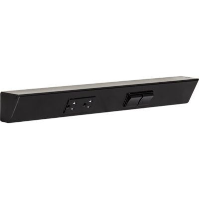 Task Lighting 18" TR Switch Series Angle Power Strip, Right Switches, Black Finish, Black Switches and Receptacles
