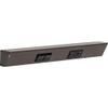 18" TR Switch Series Angle Power Strip, Left Switches, Bronze Finish, Black Switches and Receptacles view 1