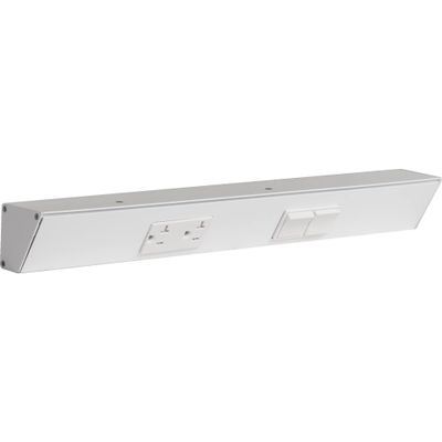 Task Lighting 18" TR Switch Series Angle Power Strip, Right Switches, White Finish, White Switches and Receptacles