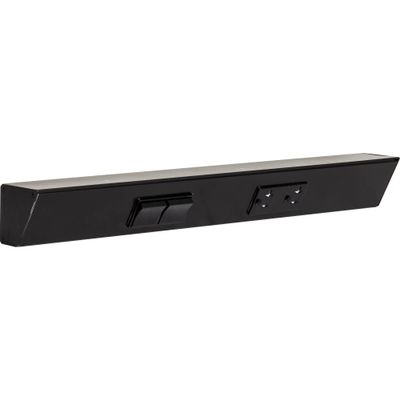 Task Lighting 18" TR Switch Series Angle Power Strip, Left Switches, Black Finish, Black Switches and Receptacles