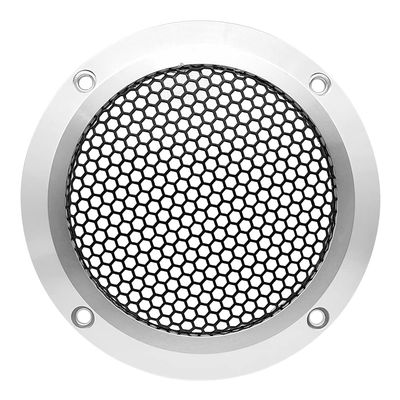 2 Pcs for 4 inch Speaker Grill Cover 4" High-Grade Car Audio Conversion Net Decorative Circle Full Metal Mesh Grill 119mm/4.69" (Silvery)