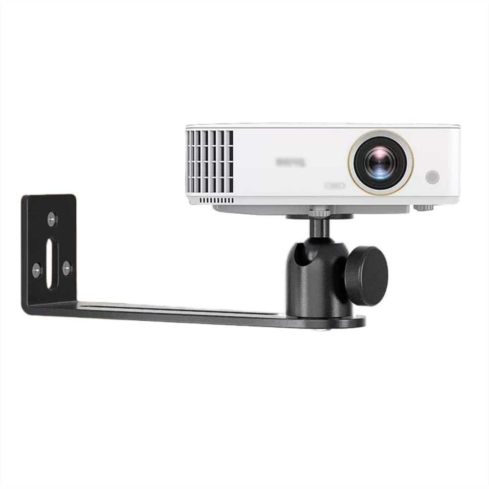 DYPASA Projector Mount Projector Bracket Wall Mounted Projector Shelf Universal Pan Tilt Adjustment BedHead Household Wall Tray Shelf Ceiling Mount with Tray (Color : Brass)