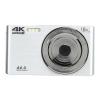 Digital Camera Vlogging Camera, 2.8in Screen 16X Digital Zoom Camera 44MP Photo 4K Video Camera, Built in Fill Light, USB Charging, 1200mAh, for Vlogger, Home, Travel (Silver) view 1