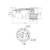 Keisnoaja M23 19Pin Female Plug, Straight Solder Type Connector for Complex Signal Transmission, Shielded for Industrial Automation, Control System Engineers view 2