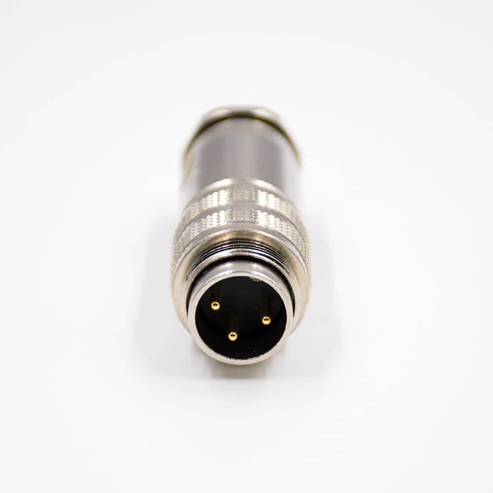 Keisnoaja M16 3Pin Male Connector, 180 Waterproof All-Metal Shield Field Wireable, Cable Connection, Harsh Industrial Environments, Engineers