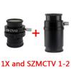 JUIYU Microscope Accessories Kit SZM CTV 1/2 1/3 1X Adapter 0.3X 0.5X C Mount Lens Adapter for Trinocular Stereo Microscope HDMI VGA USB Video Camera Microscope Slides (Color : 1X and CTV 1-2) view 2