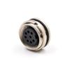 8Pin M16 Connector Female A Coded Waterproof Solder Bulkhead Panel 180 Degree Receptacles Shield view 2