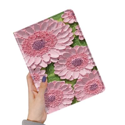 Floral Pattern Case Compatible with iPad 9th 8th 7th Generation 10.2 inch, Air 3rd Gen Pro 10.5 inch Case with Pencil Holder Soft TPU Back Cover Cute Flower Case Auto Wake Sleep (Color X)