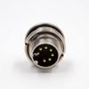 7Pin M16 Connector Male A Coded Panel Receptacles Waterproof Straight Front Mount Cable Solder Type Shield view 1