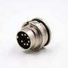 7Pin M16 Connector Male A Coded Panel Receptacles Waterproof Straight Front Mount Cable Solder Type Shield view 2