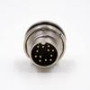 12Pin M16 Connector Panel Receptacles Male A Coded Waterproof Straight Through Hole Front Bulkhead Shield view 1