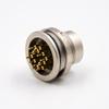 12Pin M16 Connector Panel Receptacles Male A Coded Waterproof Straight Through Hole Front Bulkhead Shield view 3