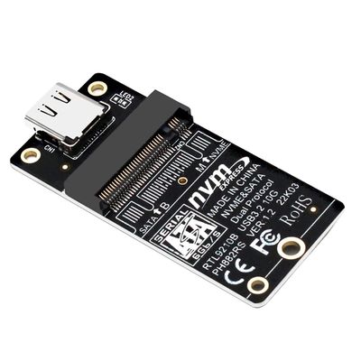JMT M.2 NVMe Hard Drive Enclosure Adapter Card Gen2 10Gbps 9210B Dual-Protocol NVME SSD M2 SATA SSD to USB 3.1 USB-C Adapter for M/B+M Key M2