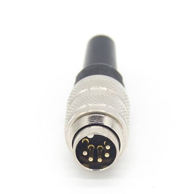 M16 Male 5Pin Waterproof Straight Cable Connector Non-Shield Rewireable Plug