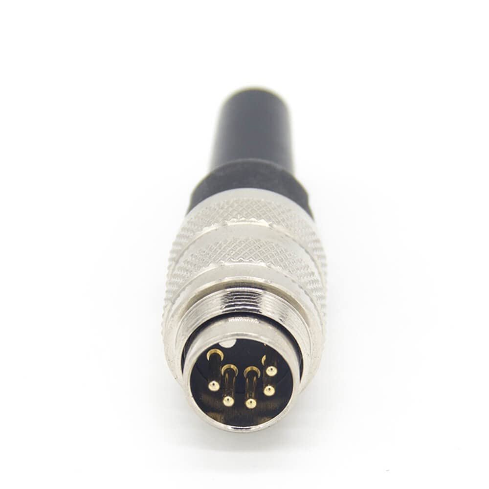 M16 Male 5Pin Waterproof Straight Cable Connector Non-Shield Rewireable Plug