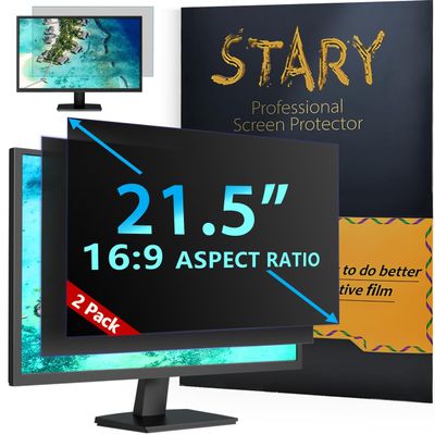 STARY [2Pack] 21.5 Inch Computer Privacy Screen for 16:9 Widescreen Monitor, Eye Protection Anti Glare Blue Light Computer Monitor Privacy Filter, Removable Anti Spy -Scratch 21.5 Inch Protector Film