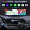 Podofo 10.26inch Wireless Carplay Screen for Car,Wireless Carplay Android Auto,1080P IPS Touch Screen 2 Bluetooth/Hands-Free/GPS/FM/Aux/TF Card/MirrorLink/Camera Not Included view 2
