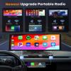 Podofo 10.26inch Wireless Carplay Screen for Car,Wireless Carplay Android Auto,1080P IPS Touch Screen 2 Bluetooth/Hands-Free/GPS/FM/Aux/TF Card/MirrorLink/Camera Not Included view 3