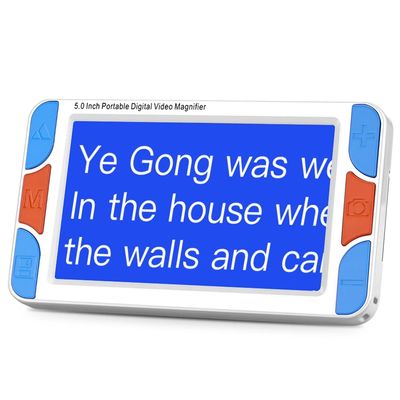 5.0In Digital Video Magnifier Reading, 26 Kinds Color Modes, 3X-48X Zoom, HDMI AV Output, Ideal Tool for Low Vision People Reading Writing Viewing Books