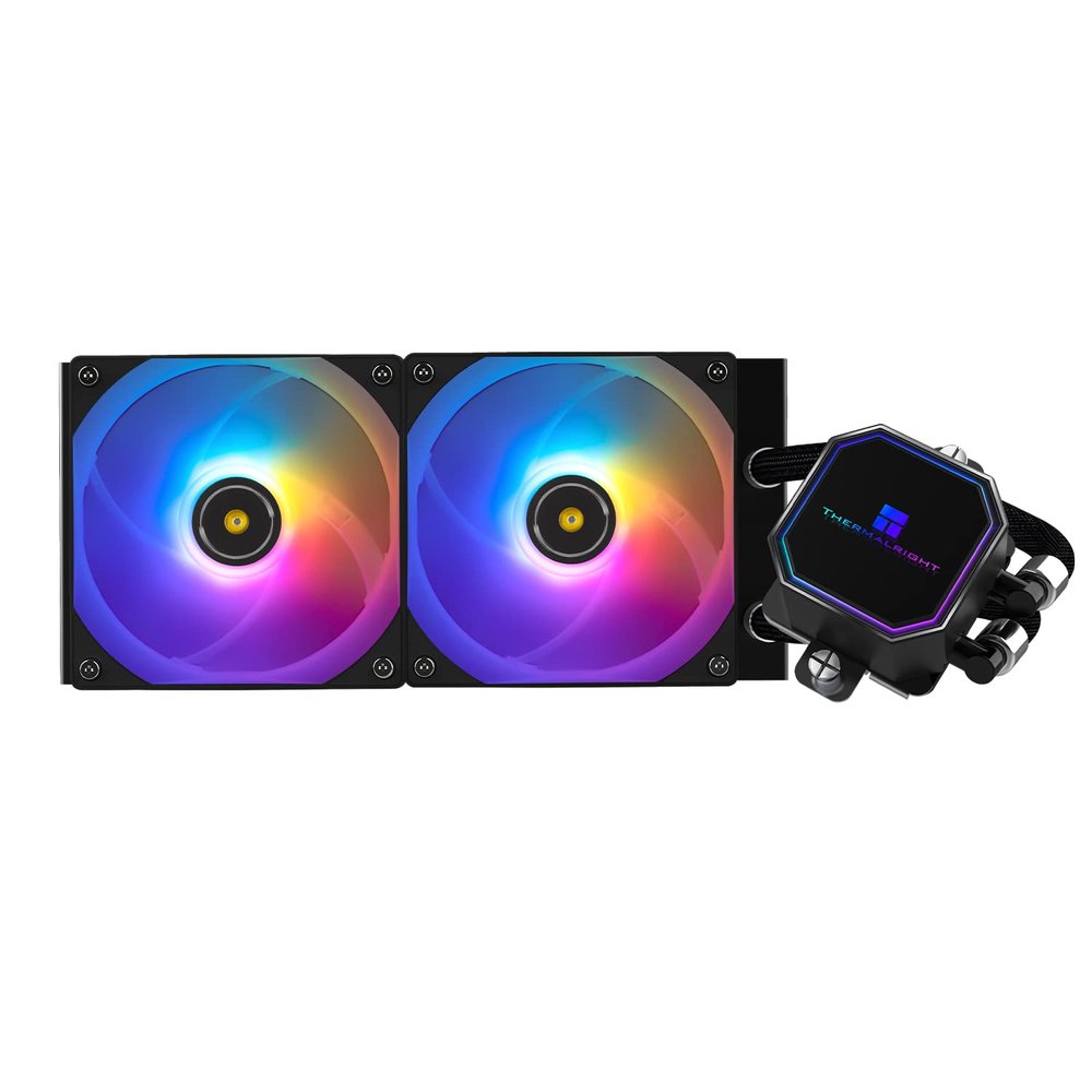 Thermalright Frozen Prism 240 Black ARGB AIO Water Cooler,Liquid CPU Cooler, 2120mm PWM Fans Water Cooling System,1850RPM High Speed,Compatible with AM4/AM5,Intel LGA1150/1151/1200/2011/1700/1851